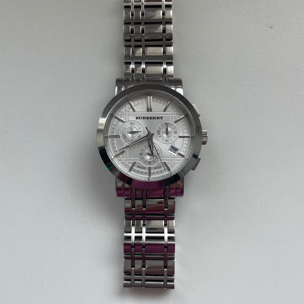 Burberry chronograph stainless steel men’s watch BU1372